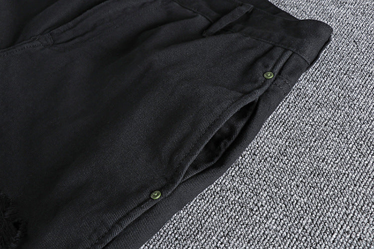 Men's Loose Washed-out Big Ripped Jeans
