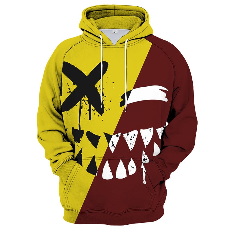 HALF & HALF PRINTED HOODIE