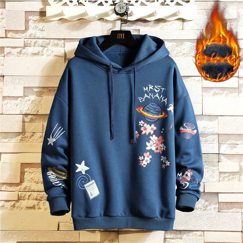 MENS PRINTED HOODED SWEATSHIRT