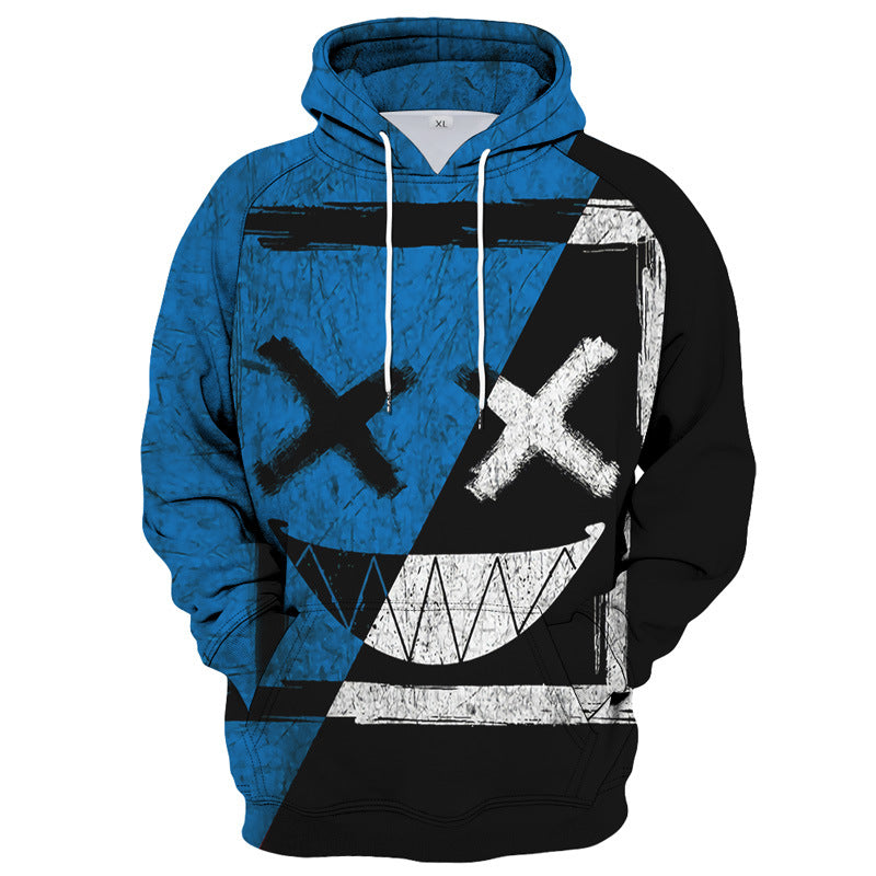 HALF & HALF PRINTED HOODIE