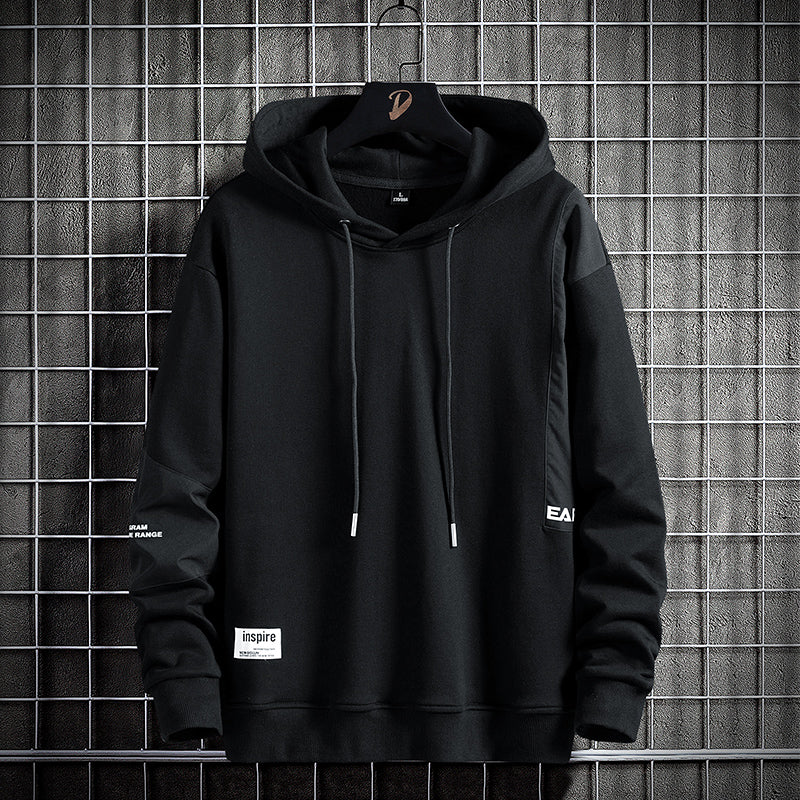 MEN FULL SLEEVE SOLID HOODED SWEATSHIRT
