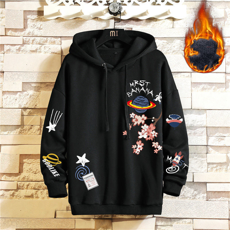 MENS PRINTED HOODED SWEATSHIRT