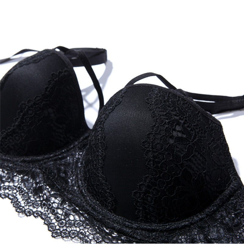 LACE TRIM PADDED LINGERIE SET