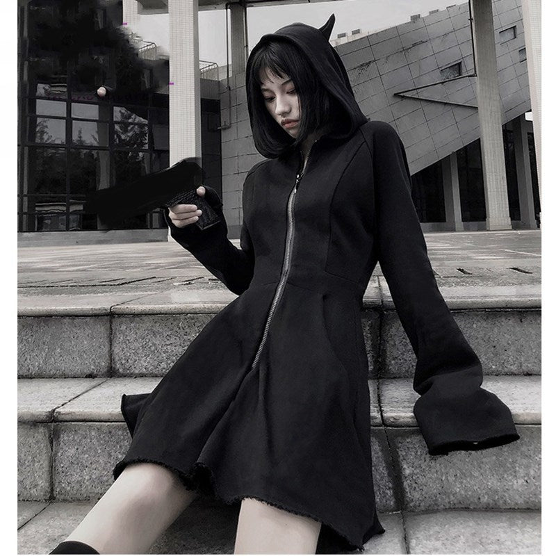 ANIMAL EAR HOODIE DRESS