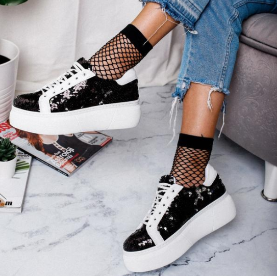 SEQUIN LOW-TOP SNEAKER