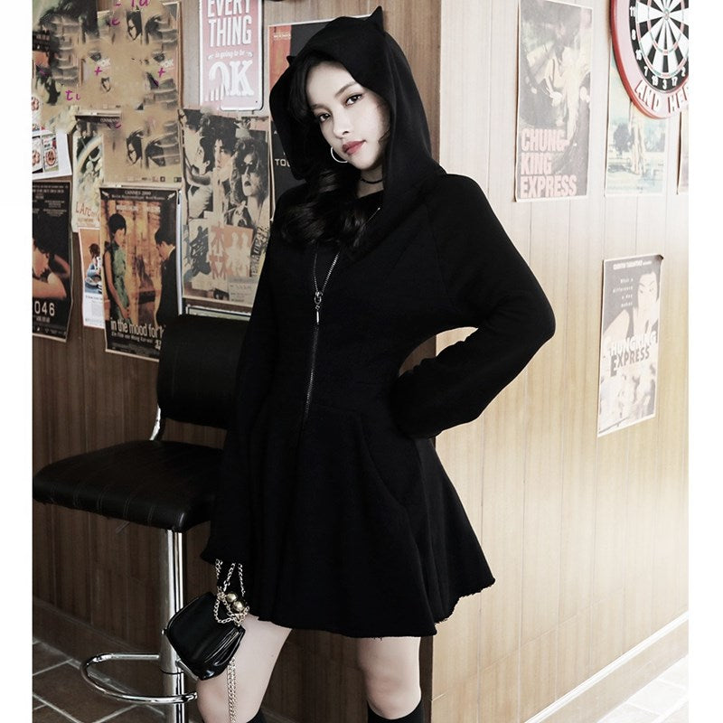 ANIMAL EAR HOODIE DRESS