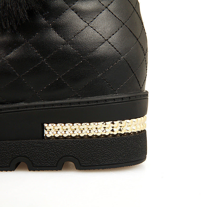 FUR LEATHER BOOTS