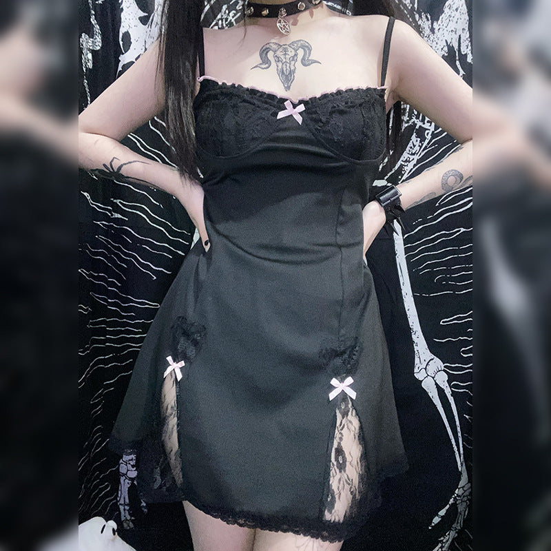 SPAGHETTI STRAP LACE DRESS