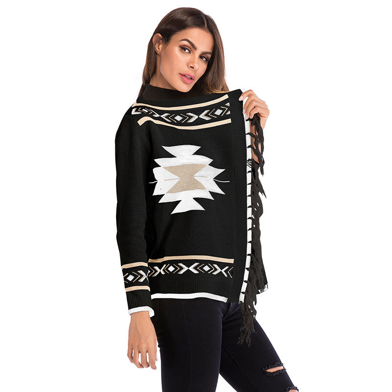 CASHMERE TRIBAL PRINT SHORT JACKET