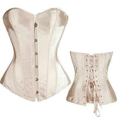 FAUX SATIN LACE-UP CORSET