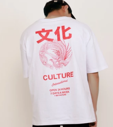 CULTURE PRINT DESIGN T-SHIRT