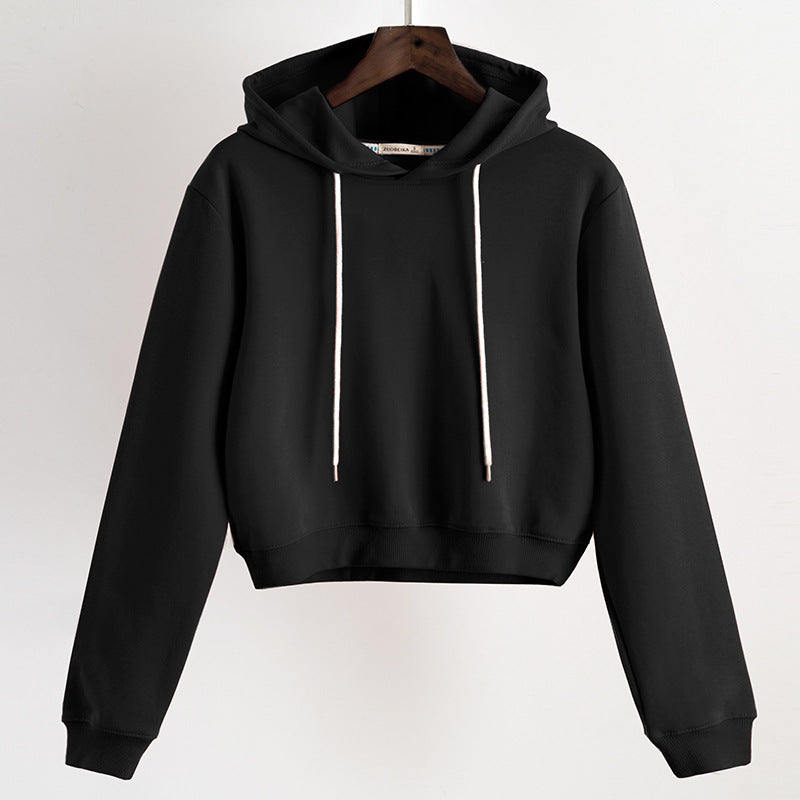 BALLOON FIT CROPPED HOODIE