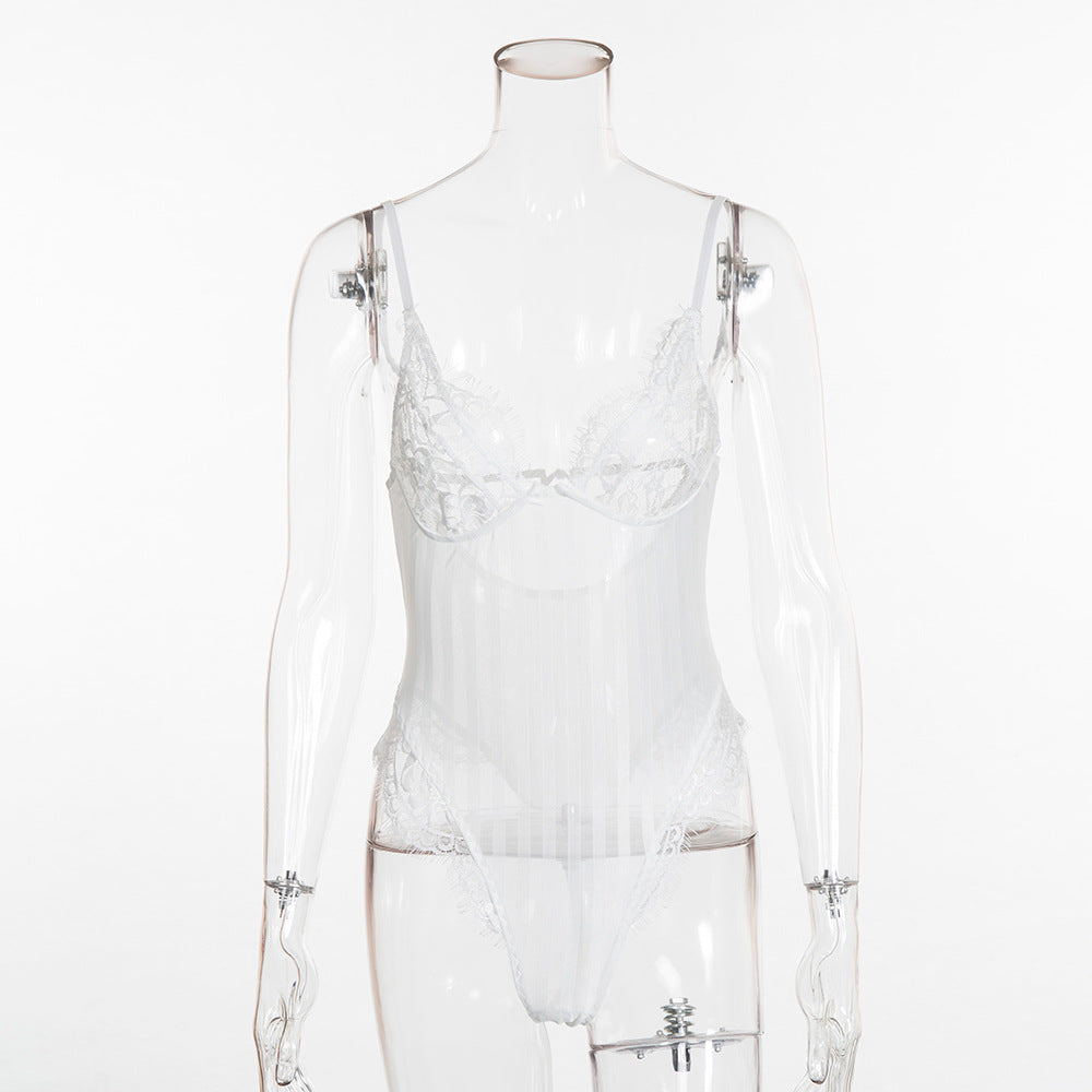 Spaghetti Strap Sheer Body Lingerie