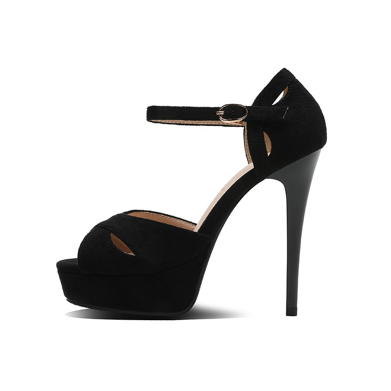 PEEP-TOE STRAPPY HEELS