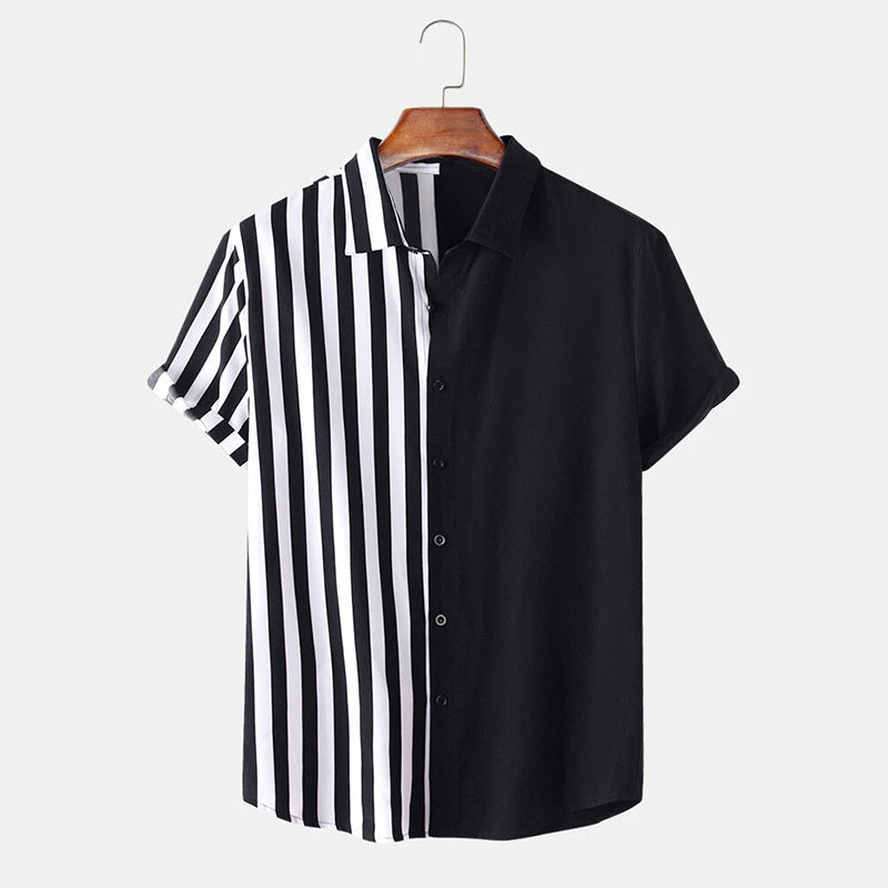 VERTICAL PRINT WITH TWO COLOUR DESIGN SHIRT