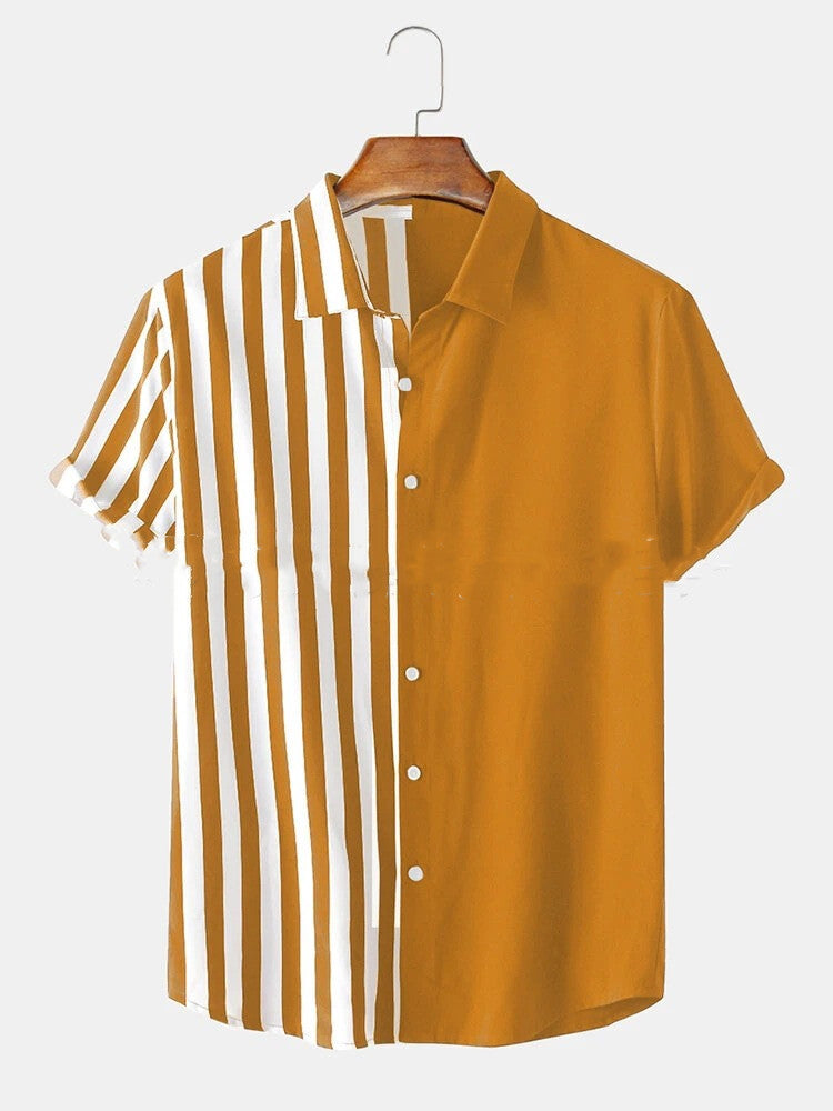 VERTICAL PRINT WITH TWO COLOUR DESIGN SHIRT