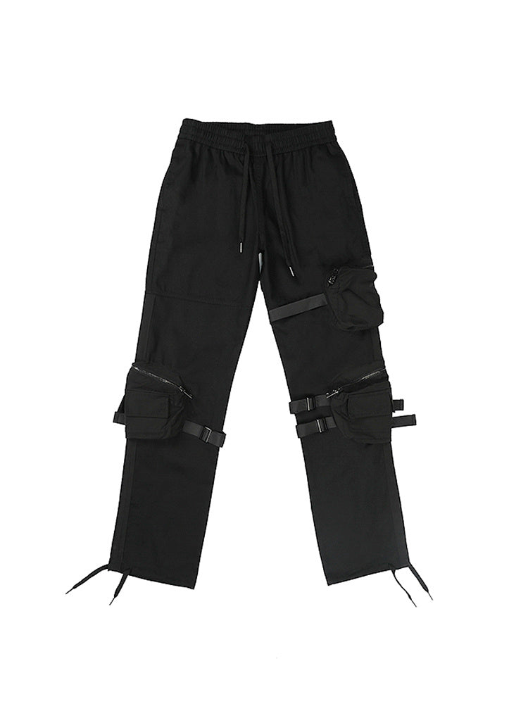 Three-Dimensional Cut Straight Overalls With Straps And Floating Rope