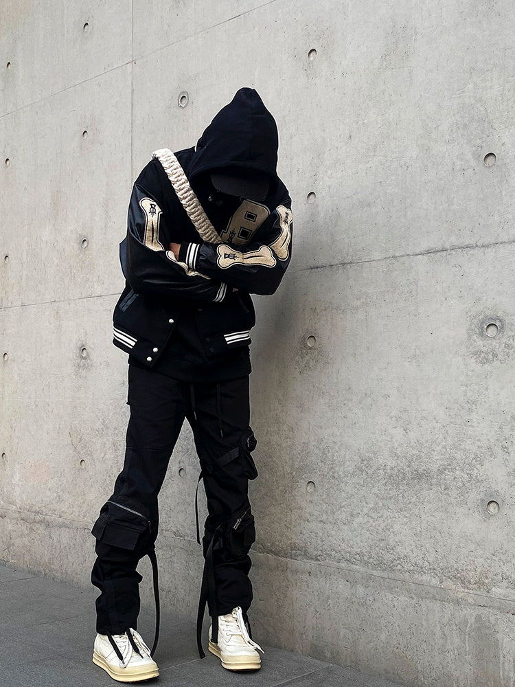 Three-Dimensional Cut Straight Overalls With Straps And Floating Rope