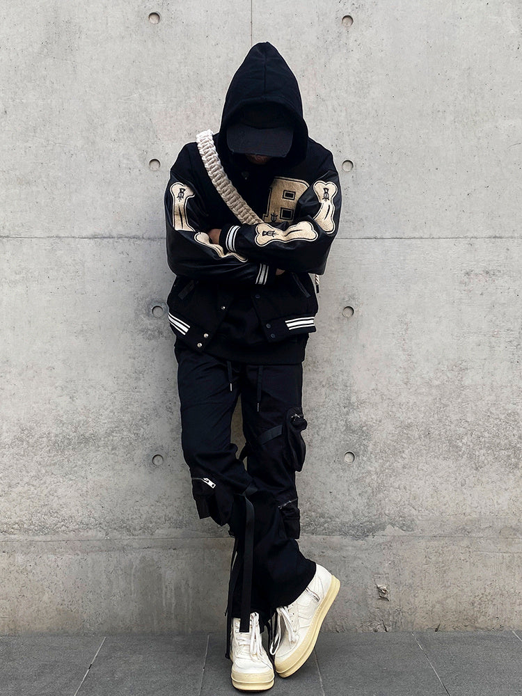Three-Dimensional Cut Straight Overalls With Straps And Floating Rope