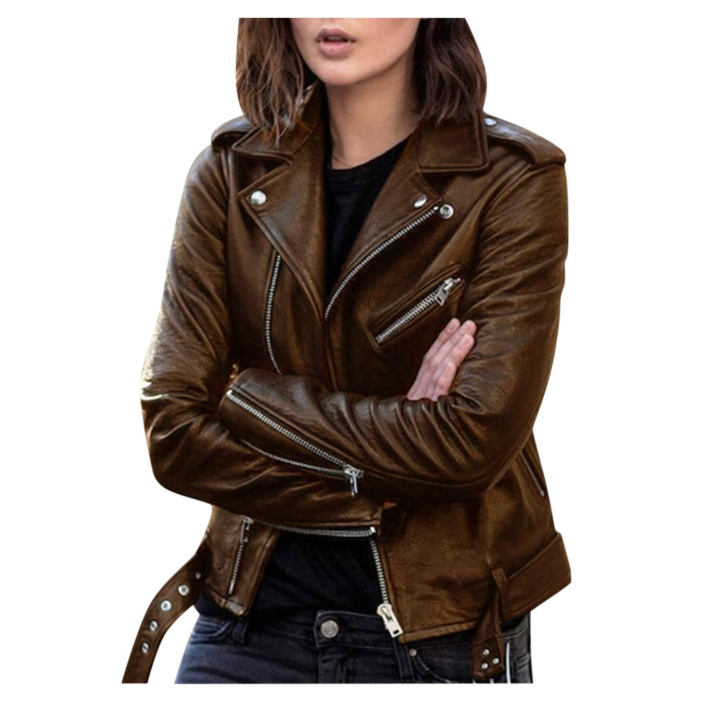 LEATHER ZIPPER JACKET