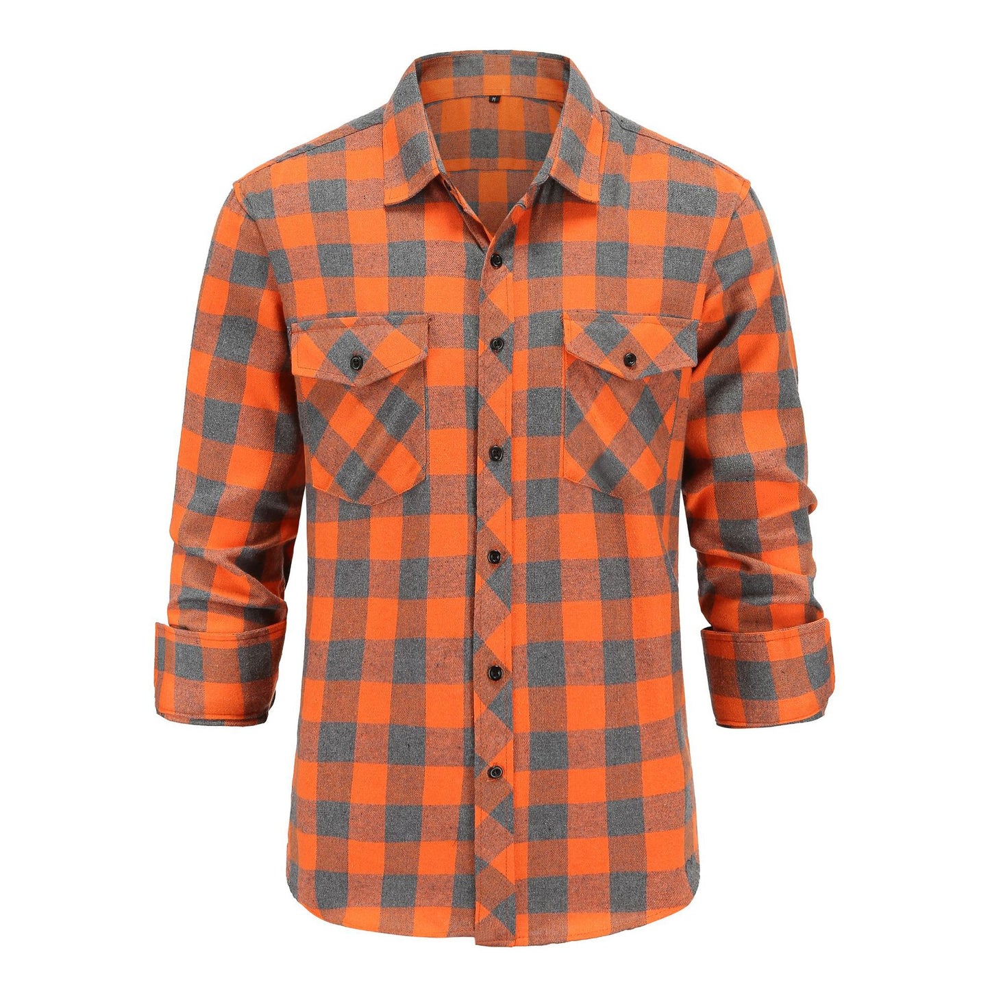 DOUBLE CHEST POCKETS PLAID SHIRT