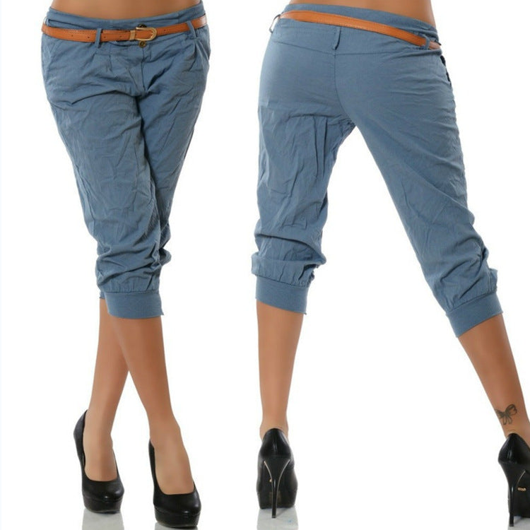LOW-WAIST CARGO BELOW KNEE SHORTS