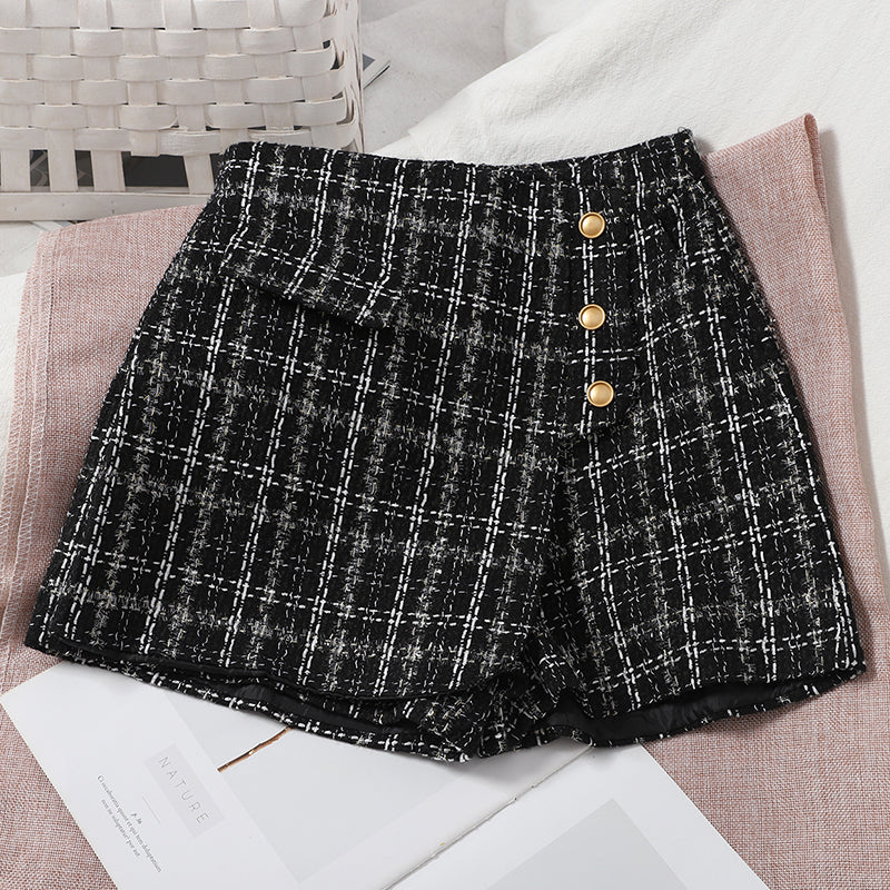 GINHAM/HOUNDSTOOTH SKORT