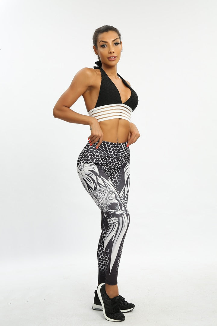EMO-HIVE PRINT HIGH-WAIST LEGGING