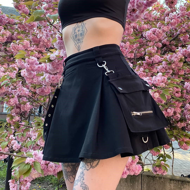 CUT-OUT SLIT SKIRT