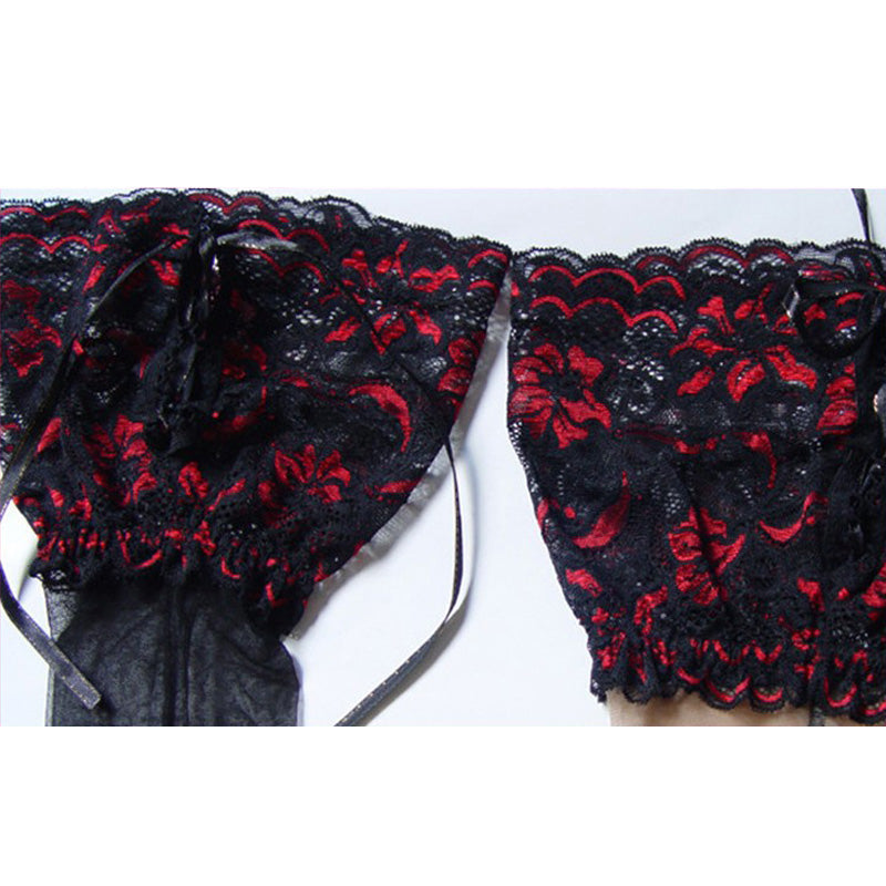 LACE SEAM THIGH-HIGH SOCKS