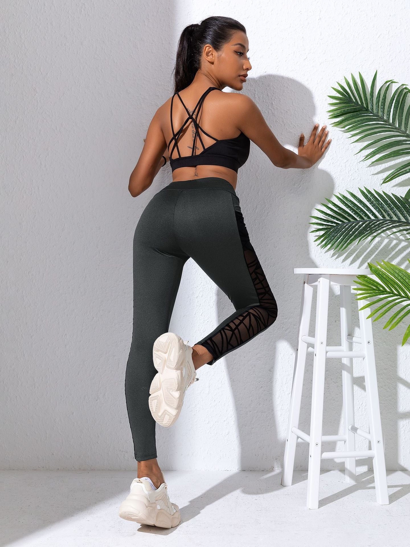 Mesh Stitching Yoga pants