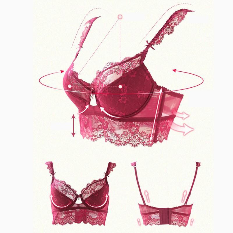 LACE TRIM PADDED BRA WITH MATCHING PANTY