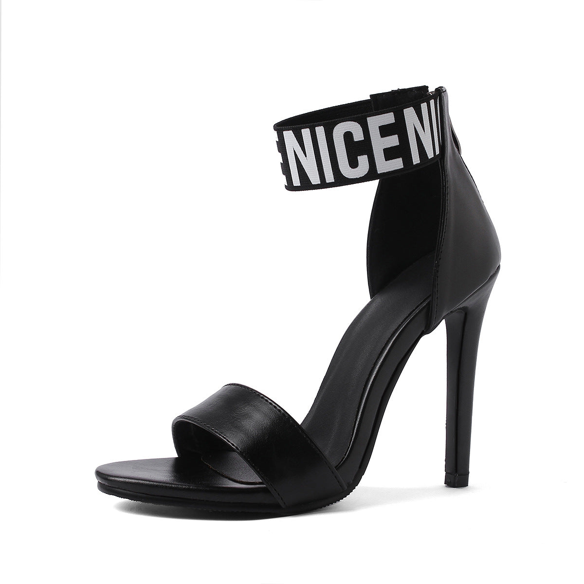 ZIPPER STILETTO HEELS