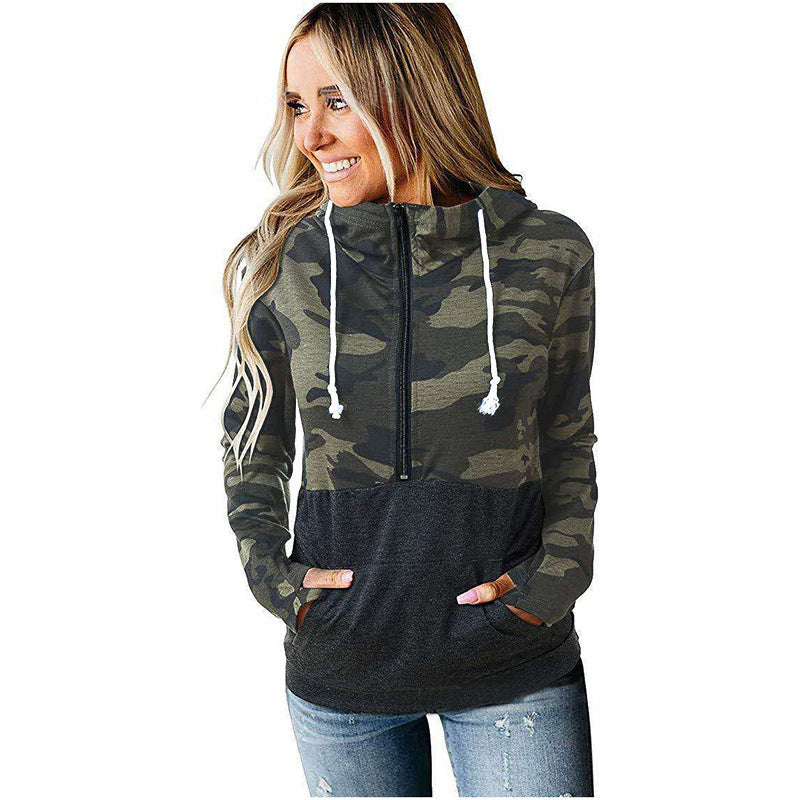 CAMOUFLAGE ZIPPER HOODIE