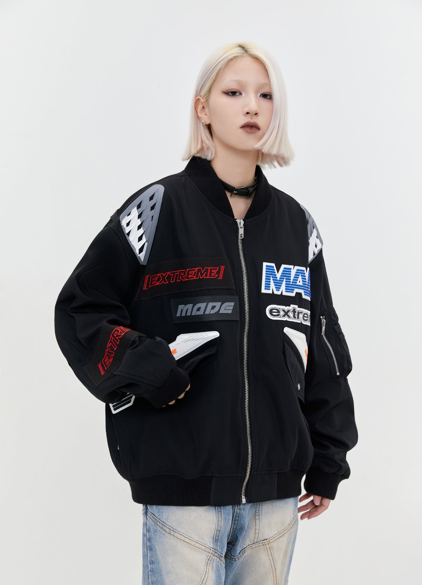 Retro Short Racing Suit Baseball Jacket