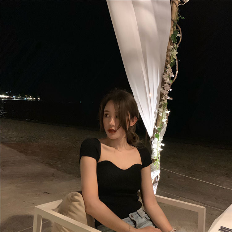 Ribbed Short Sleeve Top