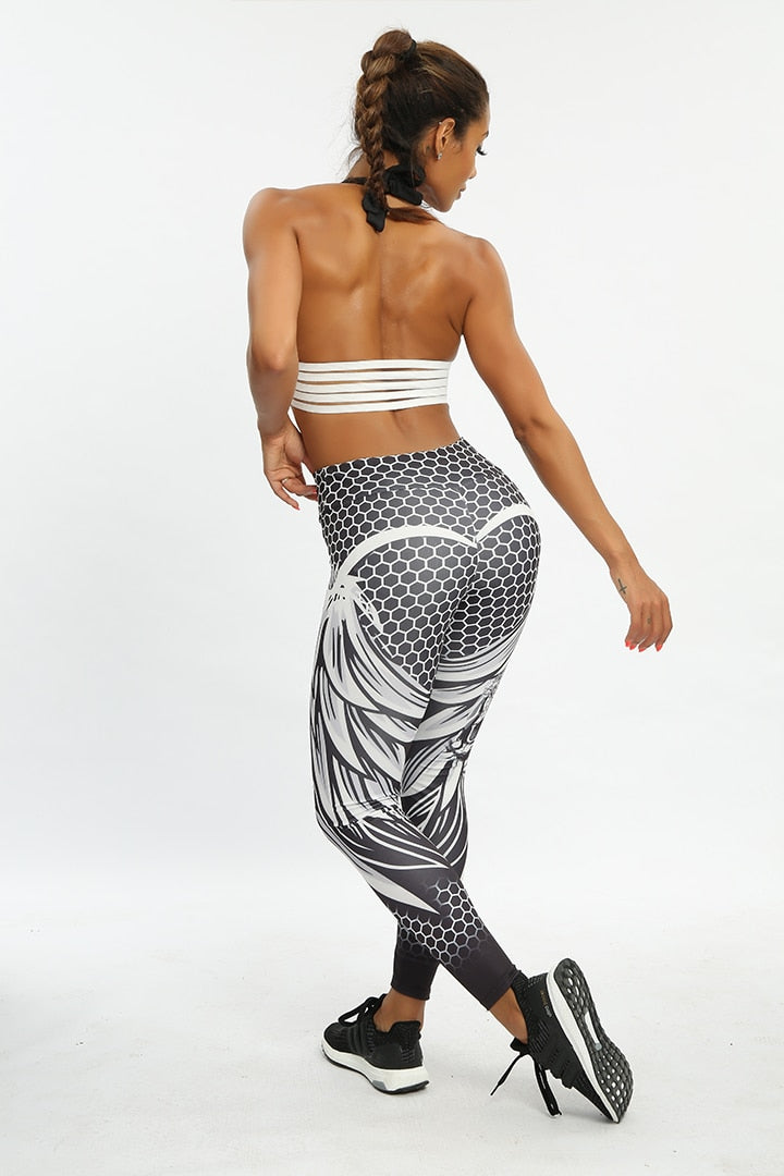 EMO-HIVE PRINT HIGH-WAIST LEGGING