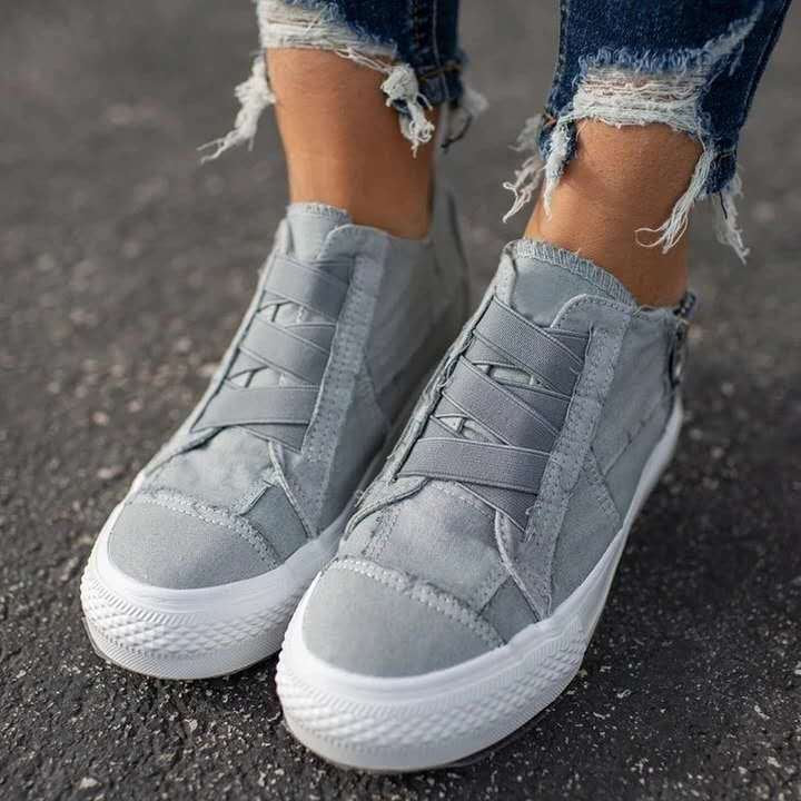 VELVET ELASTIC LOW-TOP SNEAKER
