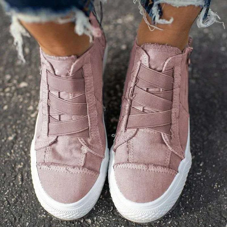VELVET ELASTIC LOW-TOP SNEAKER