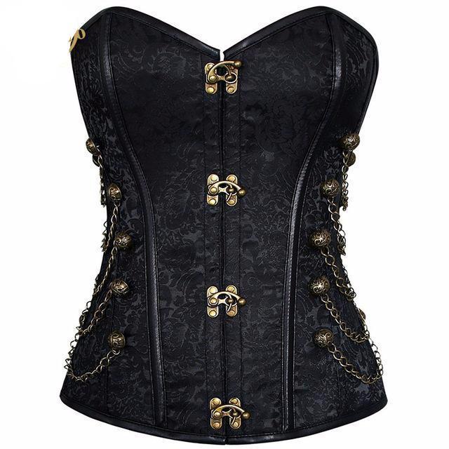 BUCKLED ACCESSORIZED CORSET