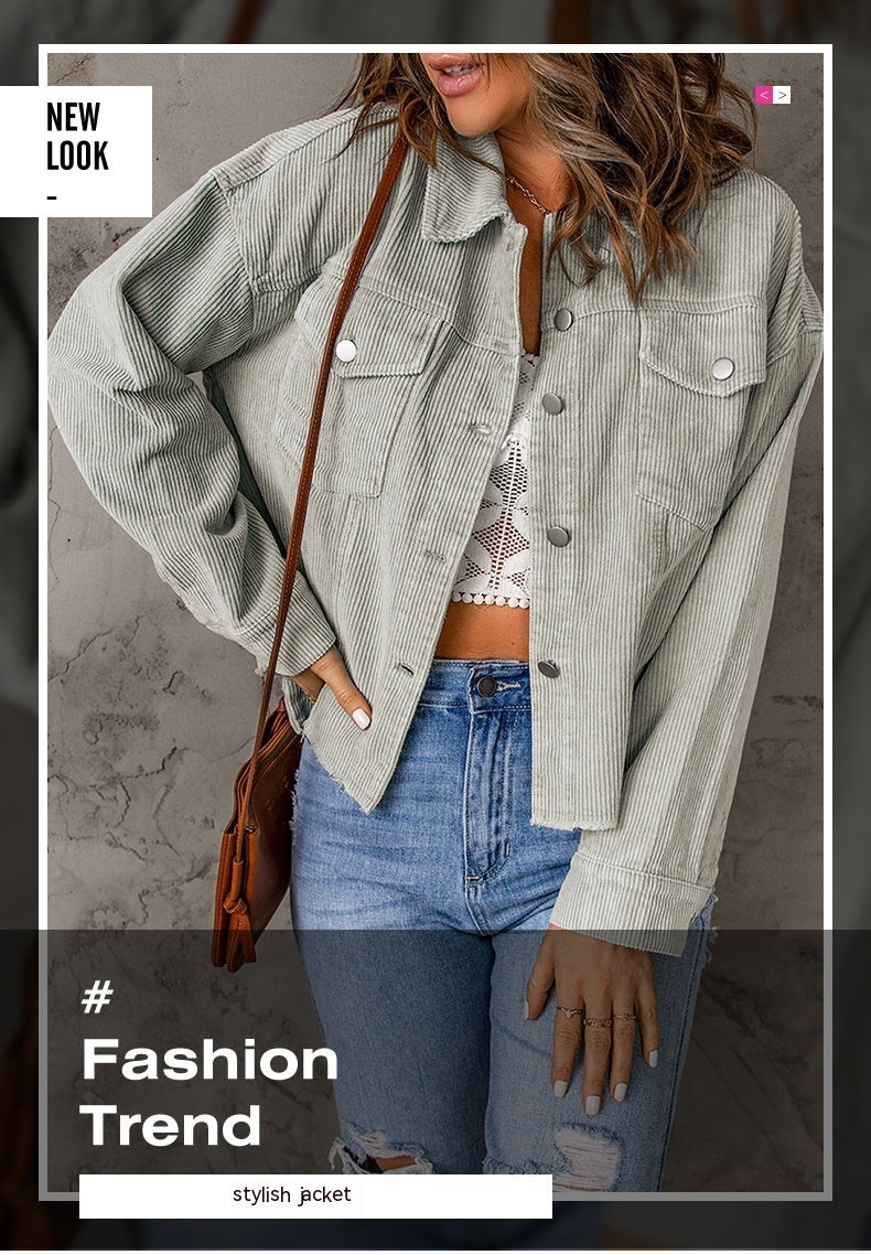 Niche Corduroy Lapels Jacket