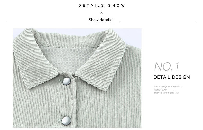 Niche Corduroy Lapels Jacket