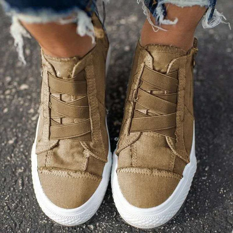VELVET ELASTIC LOW-TOP SNEAKER