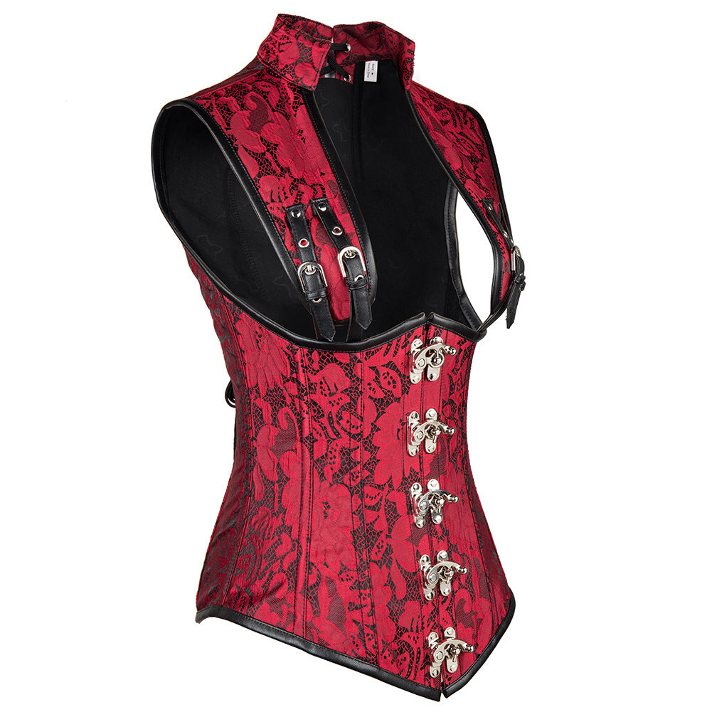 BUCKLED HALTER CORSET