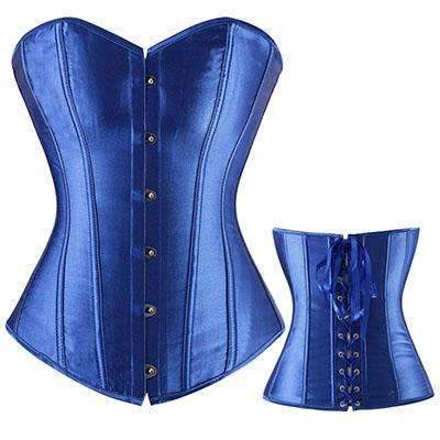FAUX SATIN LACE-UP CORSET