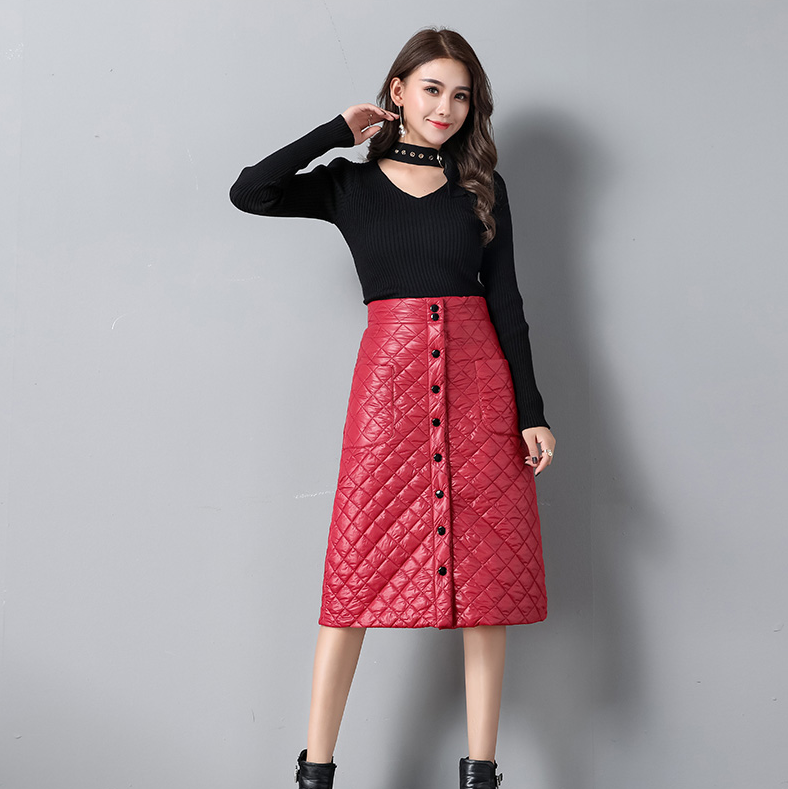 QUILTED PUFFER SKIRT