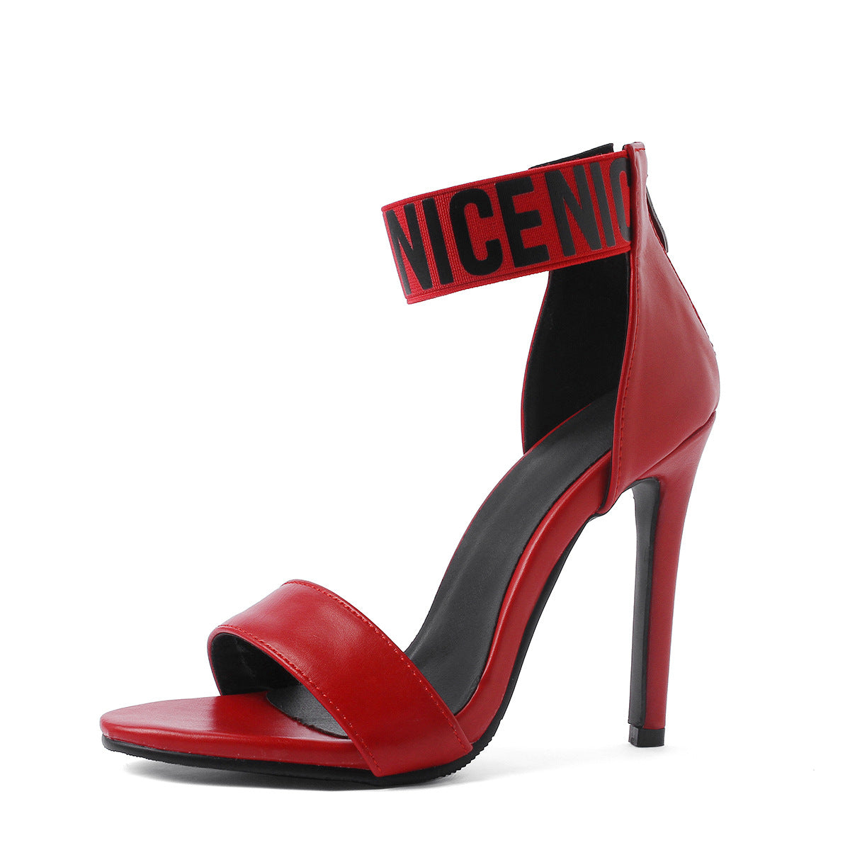 ZIPPER STILETTO HEELS