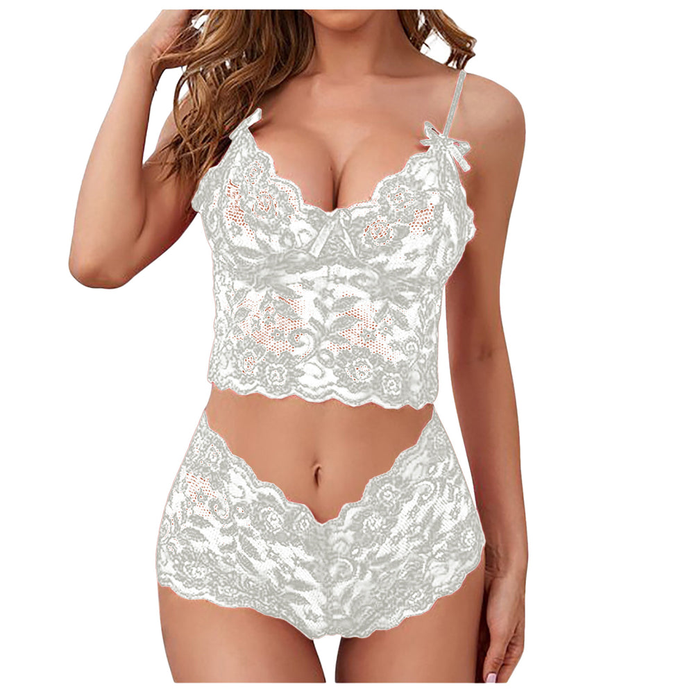 SHEER LACE LINGERIE SET
