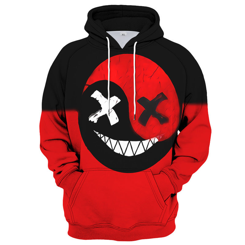 HALF & HALF PRINTED HOODIE