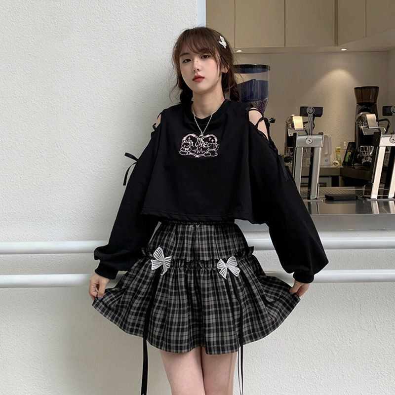 PLEATED BOW SKIRT